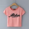 Aloha crop T-Shirt Pink