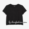 Black crop top shirts