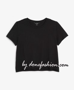 Black crop top shirts