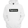Black supreme logo white HOODIE