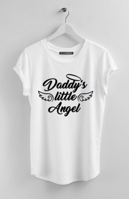 Daddy's Little Angel White Tees