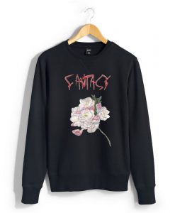 Fantasy Flower Black Sweatshirt