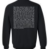 Frank Ocean Be Yourself Lyrics sweatshirt back