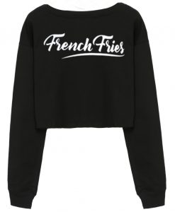 French Fries Wide Neck TOP Sweatshirt