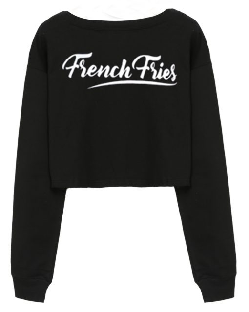 French Fries Wide Neck TOP Sweatshirt