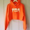 Girls Tours Orange Crop Hoodie