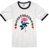 Heartbreaker flower Ringer Black T-shirt