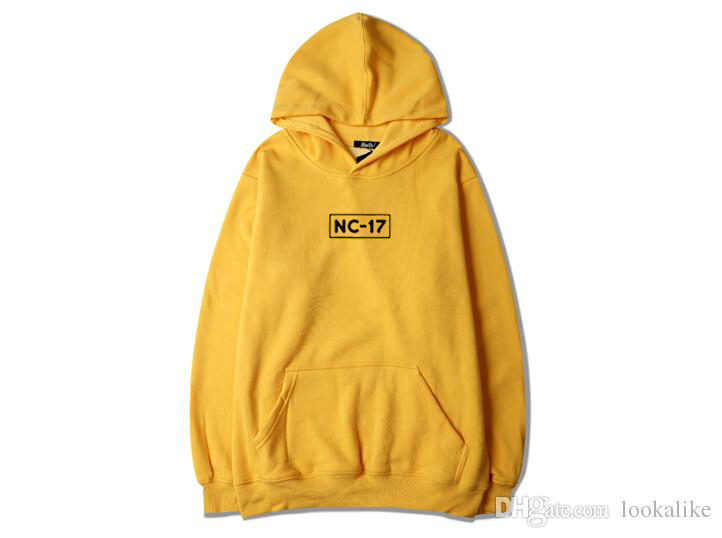 Nc 17 yellow hoodies - donefashion.com