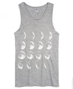 Phases Of Moon Adult Grey Tank Top