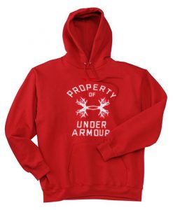 Property Of Under Armour Red Color Hoodie