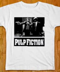 Pulp Fiction Black and White Graphic Tees Shirts