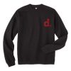 Red D Letter in Black Comfort Sweatshirt