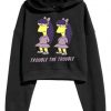 Simpsons Twin Girls Trouble Are Trouble croped Hoodie