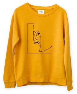 Smoking Girl Yellow Sweatshirt