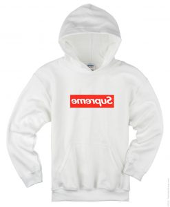 Supreme behind letter logo white hoodies