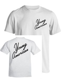 Young American white T-Shirt