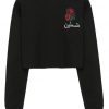 arabian rose black short sweatshirt