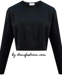 black Cropped Sweater