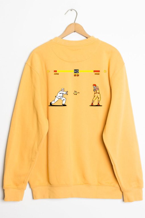 kfc vs mcd yellow sweatshirt back