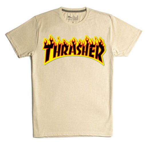 thrasher cream color T shirt