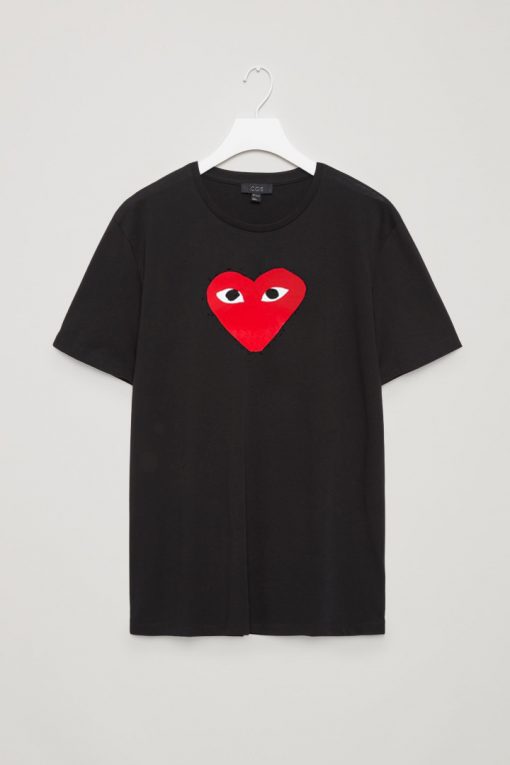 Cute Red Heart Graphic T-Shirt – donefashion.com