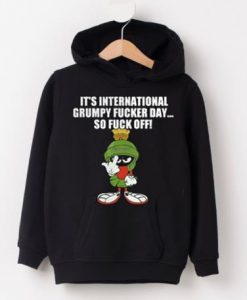 It’s international grumpy fucker day so fuck off hoodie