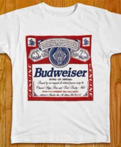 Budwiser White T shirts