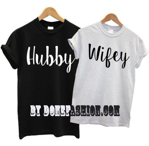 Hubby Wifey Couples T Shirt