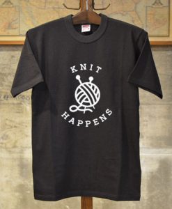 Knit Happens Black T shirts