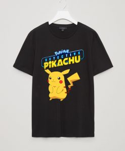 Official Pokemon detective Pikachu black Tees