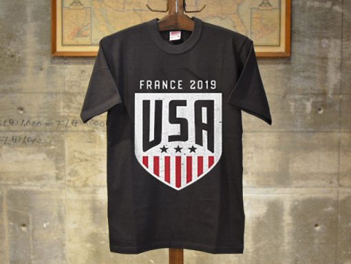 USA france 2019 Black T shirts