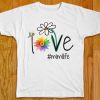 mimilife Heart Floral Gift Woman Mom Love T-Shirt