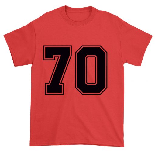70 Number 70 Sports Jersey T-shirt
