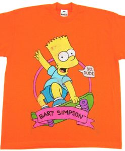 Bart Simpson Orange Skater T-Shirt