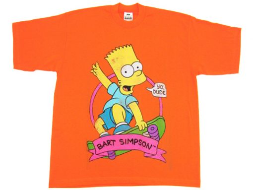 Bart Simpson Orange Skater T-Shirt