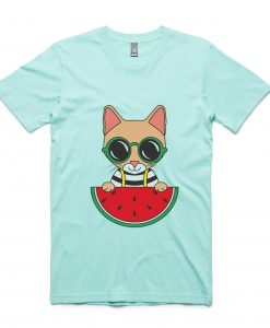 Cat Watermelon Unisex Short Sleeve Tee