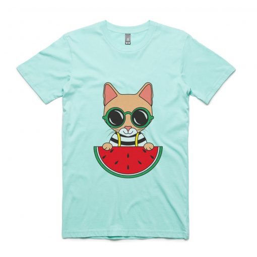 Cat Watermelon Unisex Short Sleeve Tee