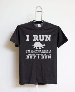 Details about I'm Slower than a Turtle Funny Workout Black Tees
