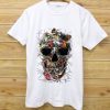 Floral Skull Printed T shirt
