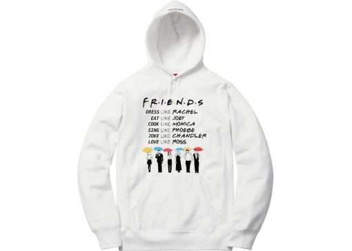 Friends Be LIKE unisex fleece white hoodie