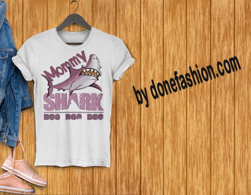 Mommy Shark White Shirt