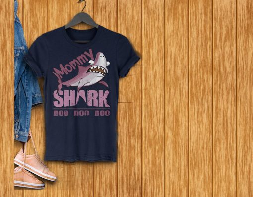 Mommy Shark blue naval Shirt