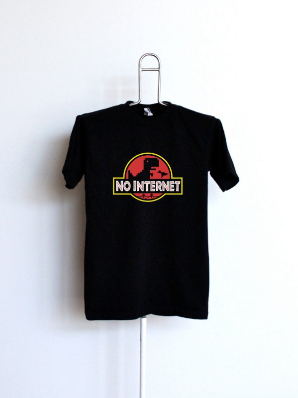 No internet t rex dinosaur game tshirts