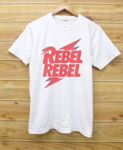 Rebel Rebel White T shits
