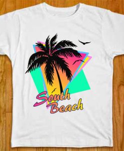 South Beach Cool 80s Sunset T-Shirt