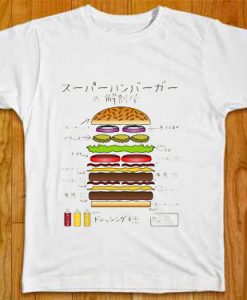 Super Hamburger Anatomy Japanese T shirts