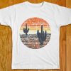 Vintage Cactus Sunset Mens T Shirt