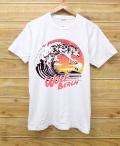 Wolf Beach White Tshirts
