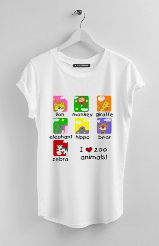 i love animal zoo t shirts