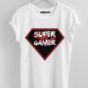 super gamer white t-shirt